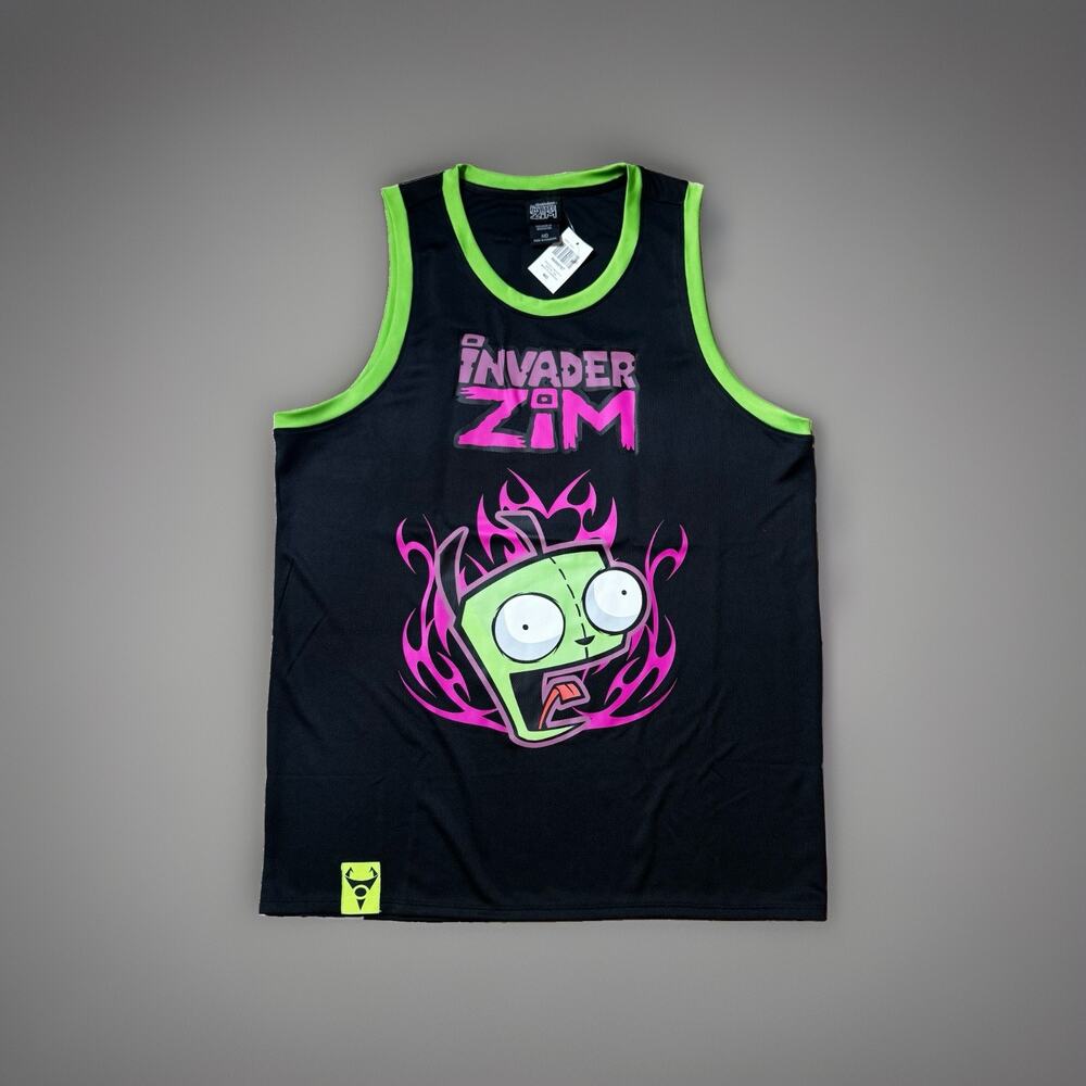 Invader Zim Gir Basketball Jersey Tank 2-Sided Size MEDIUM New